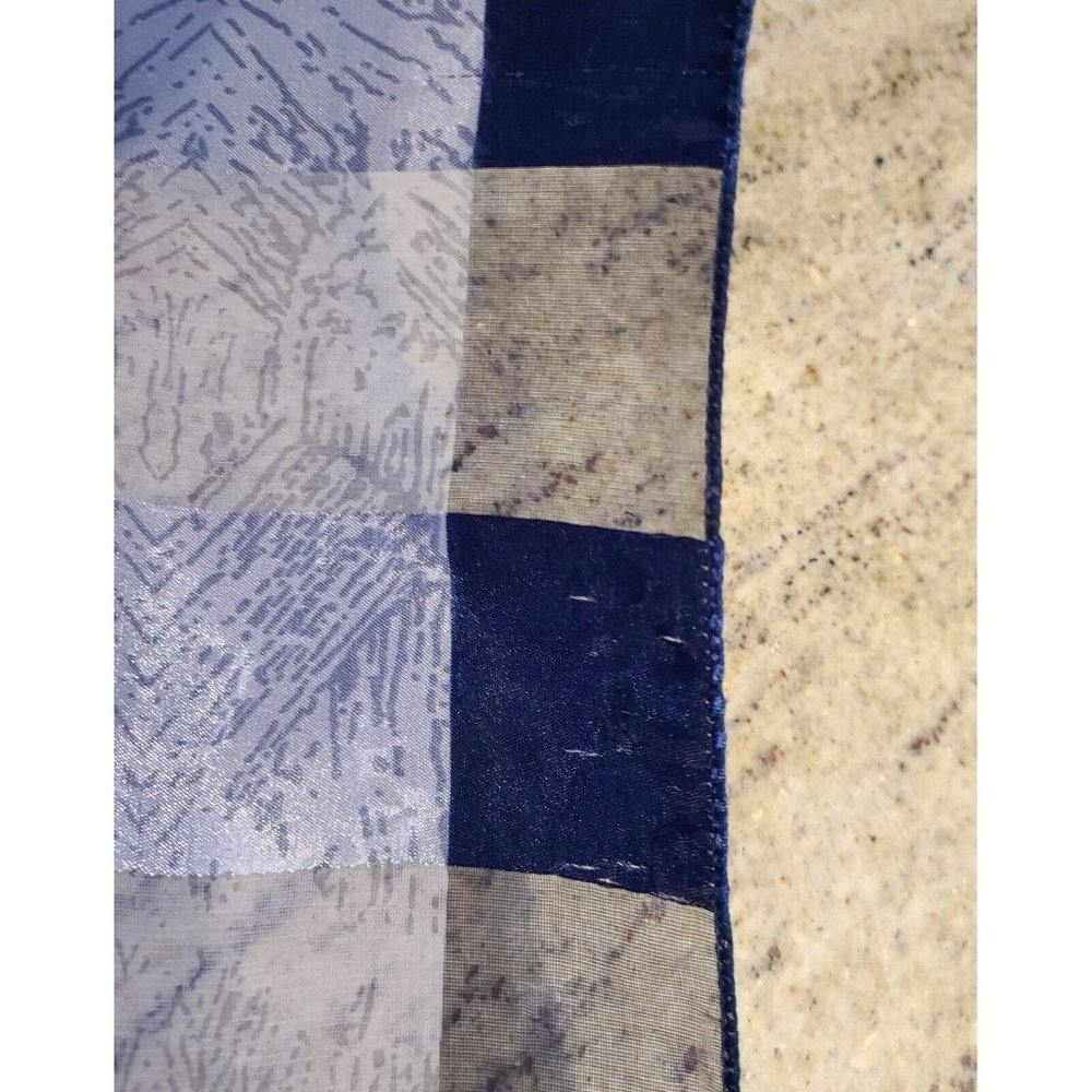 Pablo Picasso Painting of a Woman 39" Square Blue Sheer Silky Scarf Wrap - Picture 3 of 10